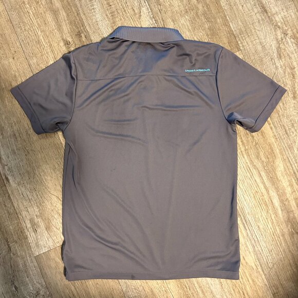 Under Armour Golf Shirt Gray Medium - Picture 2 of 4
